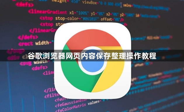谷歌浏览器网页内容保存整理操作教程1