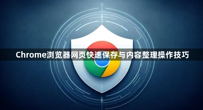 Chrome浏览器网页快速保存与内容整理操作技巧1