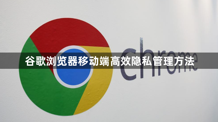 谷歌浏览器移动端高效隐私管理方法1