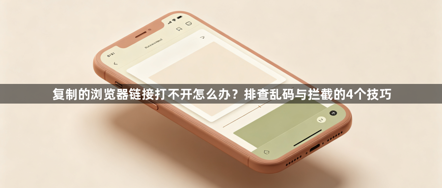 复制的浏览器链接打不开怎么办？排查乱码与拦截的4个技巧1