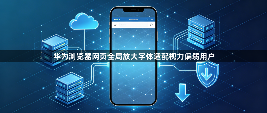 华为浏览器网页全局放大字体适配视力偏弱用户1