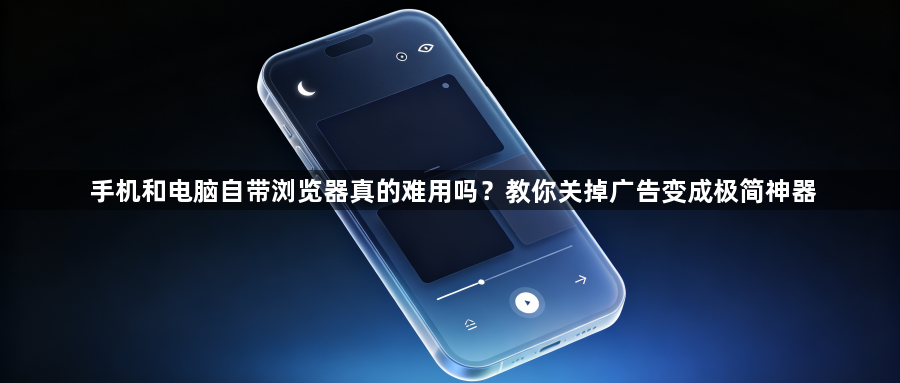手机和电脑自带浏览器真的难用吗?教你关掉广告变成极简神器1