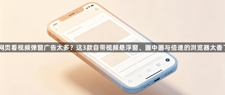 网页看视频弹窗广告太多？这3款自带视频悬浮窗、画中画与倍速的浏览器太香了1