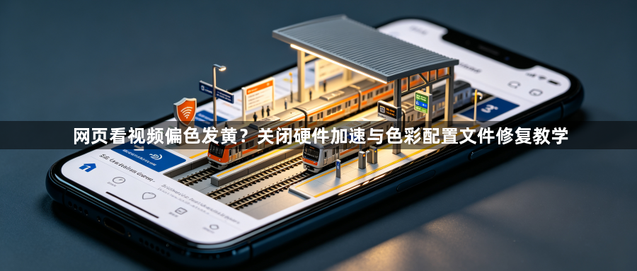 网页看视频偏色发黄？关闭硬件加速与色彩配置文件修复教学1