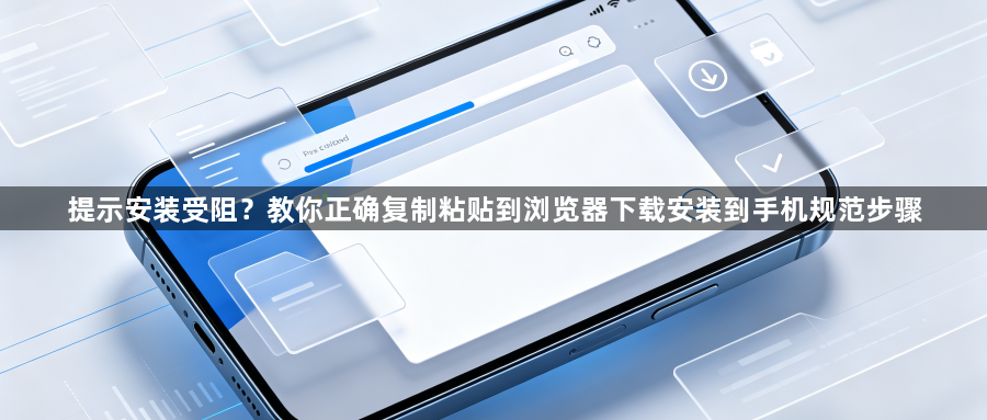 提示安装受阻？教你正确复制粘贴到浏览器下载安装到手机规范步骤1