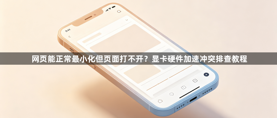 网页能正常最小化但页面打不开？显卡硬件加速冲突排查教程1