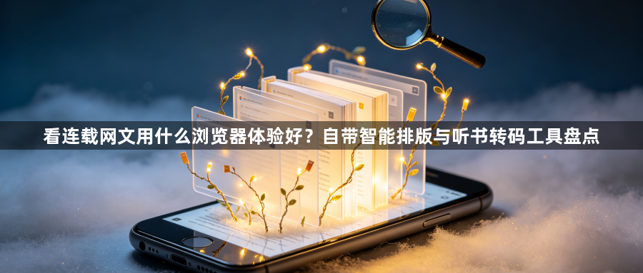 看连载网文用什么浏览器体验好？自带智能排版与听书转码工具盘点1