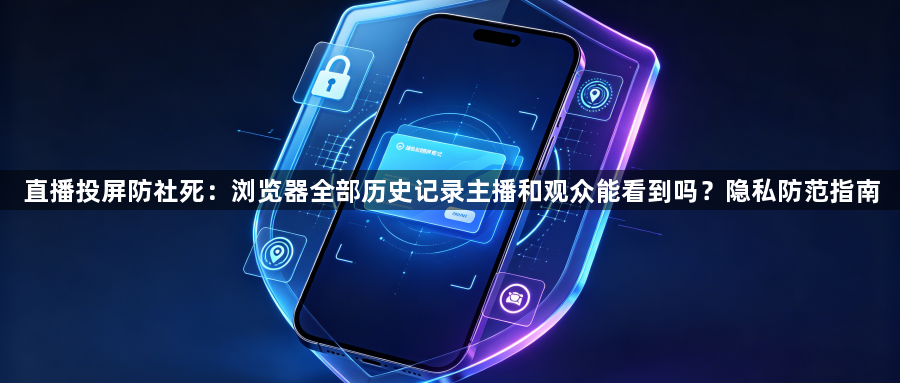 直播投屏防社死：浏览器全部历史记录主播和观众能看到吗？隐私防范指南1