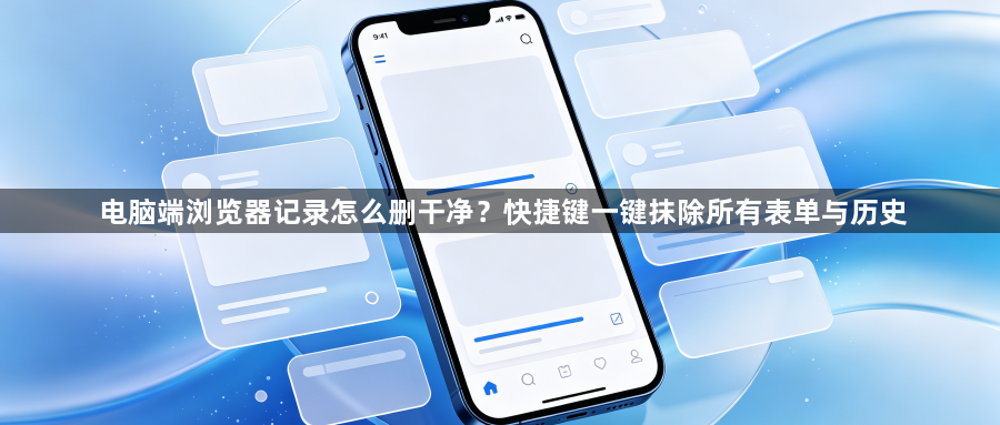 电脑端浏览器记录怎么删干净？快捷键一键抹除所有表单与历史1
