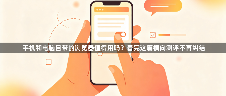 手机和电脑自带的浏览器值得用吗？看完这篇横向测评不再纠结1