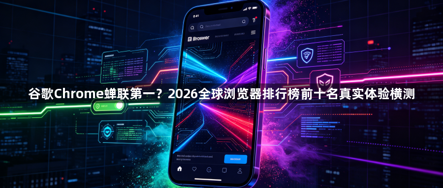 谷歌Chrome蝉联第一？2026全球浏览器排行榜前十名真实体验横测1