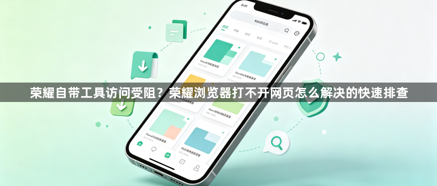 荣耀自带工具访问受阻？荣耀浏览器打不开网页怎么解决的快速排查1