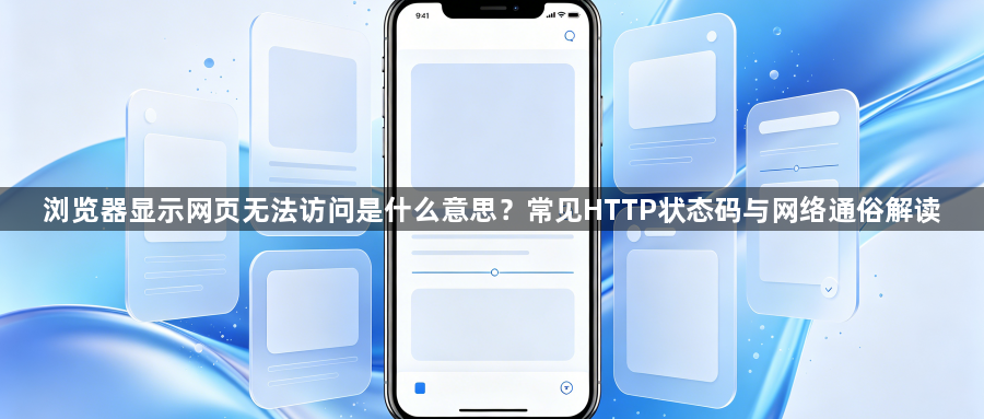 浏览器显示网页无法访问是什么意思？常见HTTP状态码与网络通俗解读1