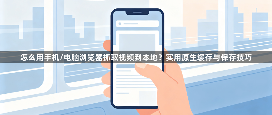 怎么用手机/电脑浏览器抓取视频到本地？实用原生缓存与保存技巧1