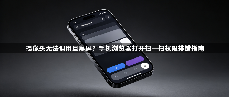 摄像头无法调用且黑屏？手机浏览器打开扫一扫权限排错指南1